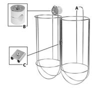 Portaparabordi a cestello 170 mm - 1 PZ Osculati - 33.208.01 - 3320801