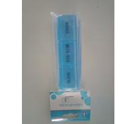 Portapastiglie Di 3 Prese 10x2.7x3.2 CMS Mattino Sera Notte Colore Blu