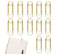 Portapenne a graffetta, 12 pezzi, portapenne a forma di cuore, clip decorativa per ufficio, studio, studio, ufficio, scuola, casa, diario