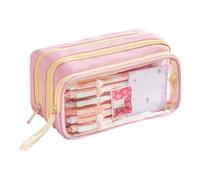 Portapenne ad alta capacità per cancelleria, rosa, riferimento alla | Astuccio con manico per cancelleria scolastica, organizer per ragazze, bambini, adolescenti, adulti, uomini, donne, studenti