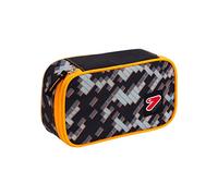 PORTAPENNE Big scuola SEVEN the double - GREY BRICK - Arancione Grigio - porta penne