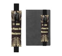 Portapenne con fascia elastica con scritta "I Know The Plans Have You Declares Lord" in pelle sintetica in poliuretano, astuccio per riviste, riviste, agende e agende