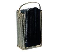 Portapenne con staffa in acciaio martellato ottonato 200 x 140 x 420 mm (L x P x A)