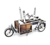 PORTAPENNE DA SCRIVANIA bici d'epoca 12 8,5 26cm in legno (MDF) da montare