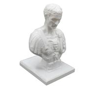 Portapenne da scrivania con Giulio Cesare Imperatore - Organizer da scrivania da 300 g, portapenne per ufficio, statua 'imperatore romano, accessorio decorativo per studio, lavoro, casa, tavolo