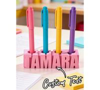 Portapenne da scrivania personalizzabile, testo personalizzato, tazza portapenne 3D colorata, disponibile in più colori, portamatite, regalo per l'inizio/fine del semestre, decorazione per ufficio, de