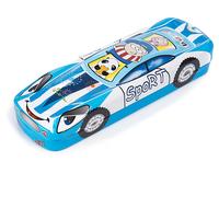 PORTAPENNE DAM DMAH0044C31 - design auto da corsa 3D, 2 scomparti, metallo, blu chiaro