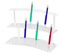 Portapenne in acrilico - Espositore per penne in acrilico a 30 scomparti, trasparente, accessori da scrivania per matite, pennarelli, articoli di cancelleria, organizzazione e conservazione di