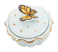 Portapenne in ceramica per nail art - Dappen dish per manicure a farfalla