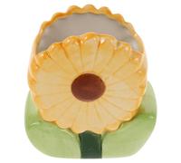 Portapenne in ceramica: portapenne a forma di girasole per scrivania -