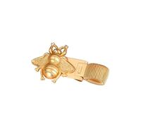 Portapenne In Metallo for Insetti Da 2 Pezzi Con Clip Vintage Creativa A Forma Di Cicala Dorata E Ape for Quaderni Con Penne(Color 01)