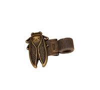 Portapenne In Metallo for Insetti Da 2 Pezzi Con Clip Vintage Creativa A Forma Di Cicala Dorata E Ape for Quaderni Con Penne(Color 03)