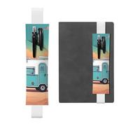 Portapenne in pelle bianca, segnalibro MJHKXLJ You Make Me Happy Camper Trailer con fascia elastica regolabile da 21,1 a 4,6 cm per quaderni, diari, diario con copertina rigida