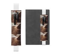 Portapenne in pelle bianca segnalibro WHJSHOP Wind Marks on the Sand Dunes stampa fascia elastica regolabile 21,1-4,6 cm adatto per la maggior parte dei quaderni diari