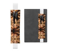 Portapenne in pelle bianca, segnalibro WZYWHJ Chocolate chip Cookie Pattern - Premium PVC Leather Elastic Band Design per quaderni, diari e agende