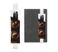 Portapenne in pelle bianca, segnalibro WZYWHJ The Giant Forest Python stampato - Design con fascia elastica in pelle PVC di alta qualità per quaderni, diari e agende