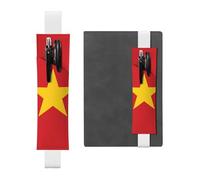Portapenne in pelle bianca segnalibro YYHHAOFA bandiera del Camerun modello fascia elastica regolabile 21,1-4,6 cm per quaderni Diari Manuali Pianificatori