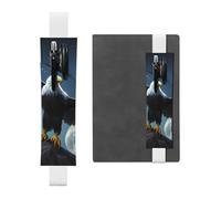 Portapenne in pelle bianca, segnalibro YYHWHJDE Eagle Under The Stars con fascia elastica regolabile da 21,1 a 4,6 cm, adatto per la maggior parte dei quaderni e diari