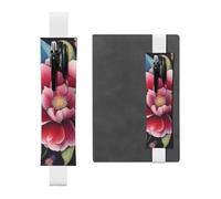 Portapenne in pelle bianca, segnalibro YYHWHJDE Flower Diamond Painting con fascia elastica regolabile da 21,1 a 4,6 cm, adatto per la maggior parte dei quaderni e diari