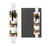 Portapenne in pelle bianca, segnalibro YYHWHJDE Little Frog sulla libreria, con fascia elastica regolabile da 21,1 a 4,6 cm, adatto per la maggior parte dei quaderni e diari