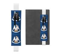 Portapenne in pelle bianca, segnalibro YYHWHJDE Louisiana con stampa bandiera dello stato regolabile, fascia elastica 21,1-4,6 cm, per quaderni, diari, manuali e pianificatori