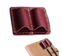 Portapenne in pelle - Clip elastica per computer portatile 7,4 x 6,1 cm, accessorio anti-smarrimento, organizzatore di tasca portatile per giornale, pianificatore, scuola, ufficio, viaggi | usi