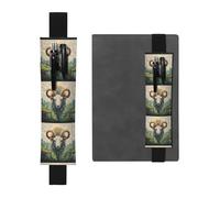 Portapenne in pelle nera con stampa YYHWHJDE The Leader of The Valley, fascia elastica regolabile da 21,1 a 4,6 cm, per quaderni, diari, manuali e pianificatori