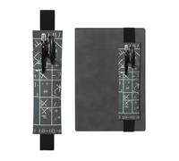 Portapenne in pelle nera segnalibro MJHKXLJ matematica geometria geek calcolo modello elastico regolabile 21,1-4,6 cm per quaderni diari copertina rigida diario