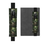 Portapenne in pelle nera, segnalibro WHJSHOP Suspension Bridge in The Rainforest Stampe fascia elastica regolabile 21,1 - 4,6 cm adatto per la maggior parte dei quaderni diari