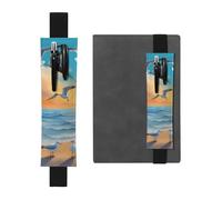 Portapenne in pelle nera segnalibro YYHWHJDE gabbiani by The Sea Stampe Fascia elastica regolabile 21,1-4,6 cm per quaderni Diari Manuali Planner