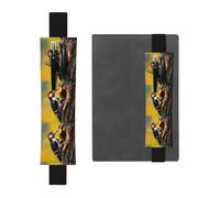 Portapenne in pelle nera, segnalibro YYHWHJDE Woodpecker che picchia i fori degli alberi, fascia elastica regolabile da 21,1 a 4,6 cm, adatto per la maggior parte dei quaderni e diari