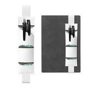 Portapenne in pelle segnalibro GGNKDL Distant Snow-Capped Mountains modello per riviste con copertina rigida, diari, agende, custodia con cinturino regolabile