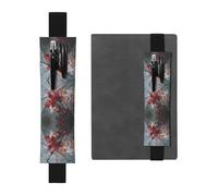 Portapenne in pelle segnalibro GGNKDL Petals Under trasparente modello ombrello per diario copertina rigida, diari, agende, cinturino regolabile