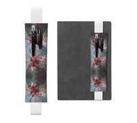 Portapenne in pelle segnalibro GGNKDL Petals Under trasparente modello ombrello per diario copertina rigida, diari, agende, cinturino regolabile