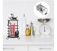 Portapenne multifunzione Cat Silhouette Contenitore per bacchette in ferro
