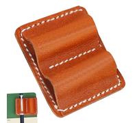 Portapenne per notebook - pelle PU vintage, clip penna, organizer penna | formato compatto con doppia clip elastica, Porta penne da viaggio per quaderni appunti studio scuola lavoro casa senza smarrim