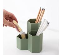 Portapenne per penne, tazze, matite, carino, per scrivania, ufficio, collegio, casa (verde)