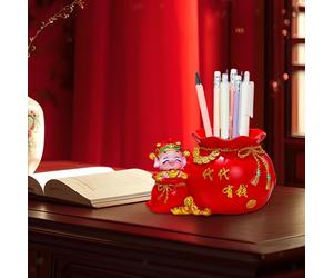 Portapenne per scrivania Statua del Dio della Ricchezza Piccolo arredo per