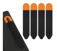 Portapenne per Stylus, 4 Pezzi Custodia Elastica Adesiva, Nero/Arancio