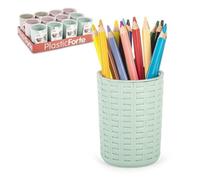 Portapenne Plastic Forte Rattan - Set da 2 - Rosa
