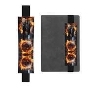 Portapenne regolabile in pelle con scritta "Basketball on Fire and Water Flame Splashing", per quaderni, calendari, tablet, con fascia elastica, segnalibro e portapenne