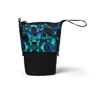 Portapenne Satch Caleido Blue Pieghevole Unisex Poliestere Riciclato Multicolor