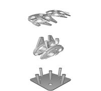 Portapenne Star Wars Millennium Falcon Organizer Scrivania Stampato 3D Desk