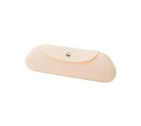 Portapennelli da trucco da viaggio, portapennelli da trucco in silicone - portapennelli cosmetici con chiusura magnetica, borsa portatile per penne per sopracciglia, della mia, Giallo chiaro
