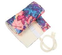 Portapennelli in Canvas a 48 Scomparti, Rotolo Arrotolabile Porpora | Pennelli da Pittura e Cosmetici, Asciugatura Rapida, Organizza e Protegge le Punte in Viaggio