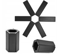 Portapentole e padella pieghevoli - Piastra inferiore resistente al calore fino a 220°C - Pieghevole e compatta - Nera