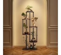 Portapiante in Stile Retrò, Supporti for Piante in Legno for Interni, Supporto for Piante Alte for Piante Multiple, Supporto for Piante a Più Livelli for Balcone ad Angolo, Patio, Giardino
