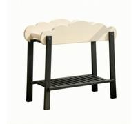 Portapiante Interno Scaffale Decorativo Supporto Vasi Stand Piante in Bambù a Struttura Rettangolare Compatta con Ripiano a Doghe Adatto per Soggiorno Terrazza Coperta Ingresso Studio , 墨云拼色 , 撞色设计矮款
