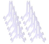 portapiatti, Cavalletti in plastica o supporti for piatti, for esporre foto altri oggetti a matrimoni, feste in casa, compleanni, esposizioni di(Transparent,8inch)