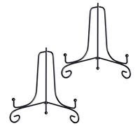 portapiatti, Espositore da 2 pezzi in ferro nero, supporto for espositori, espositore for, cavalletto for, portafoto for domestici(6inch)